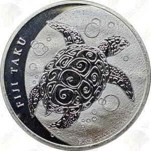 2012 Fiji 1 oz .999 fine silver Hawksbill Turtle (Taku)