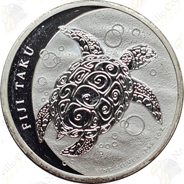 2013 Fiji 1 oz .999 fine silver Hawksbill Turtle (Taku)