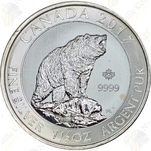 2017 Canada 1.5 oz .9999 fine Grizzly Bear