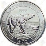 2018 Canada 1/2 oz .9999 fine silver Polar Bear