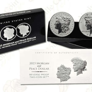 2023-S 2-pc Reverse Proof Morgan and Peace Dollar set