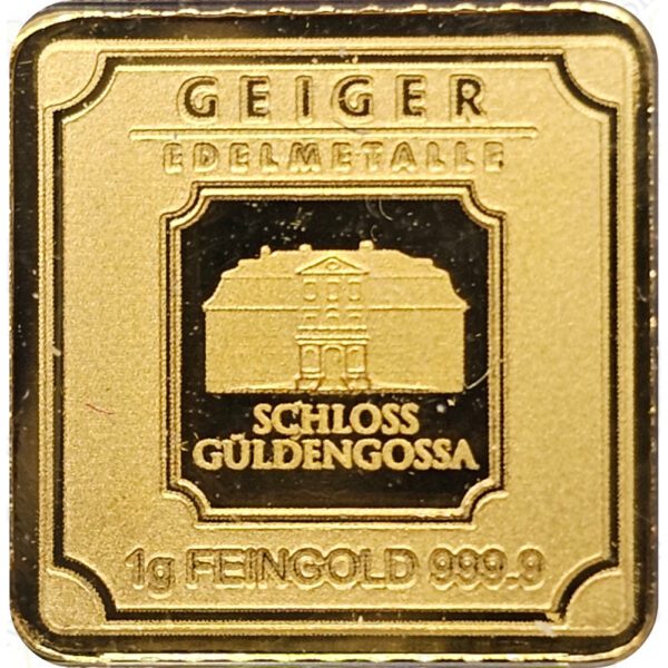 Geiger Edelmetalle 1 gram .9999 fine gold bar in assay card