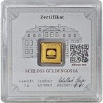 Geiger Edelmetalle 1 gram .9999 fine gold bar in assay card