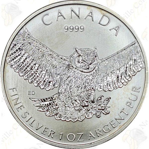 2015 Canada 1 oz .9999 fine silver Great Horned Owl