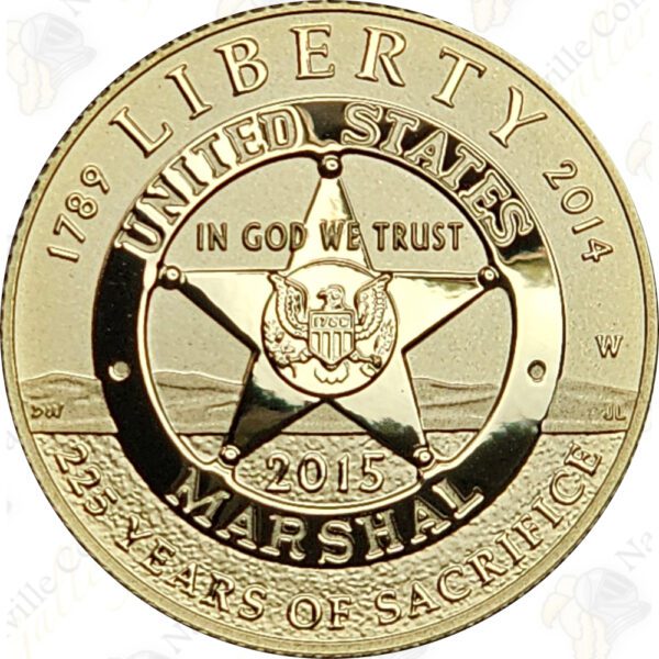 2015 US Marshals $5 Gold Proof Commemorative