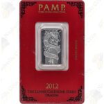 2012 PAMP Suisse 10 gram .999 fine silver Year of the Dragon