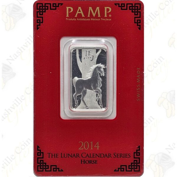 2014 PAMP Suisse 10 gram .999 fine silver Year of the Horse