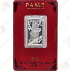 2016 PAMP Suisse 10 gram .999 fine silver Year of the Monkey