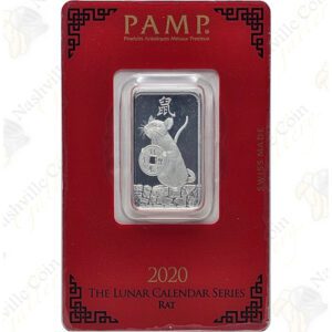 2020 PAMP Suisse 10 gram .999 fine silver Year of the Rat