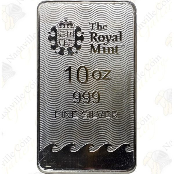 The Royal Mint 10 oz .999 fine silver Britannia bar