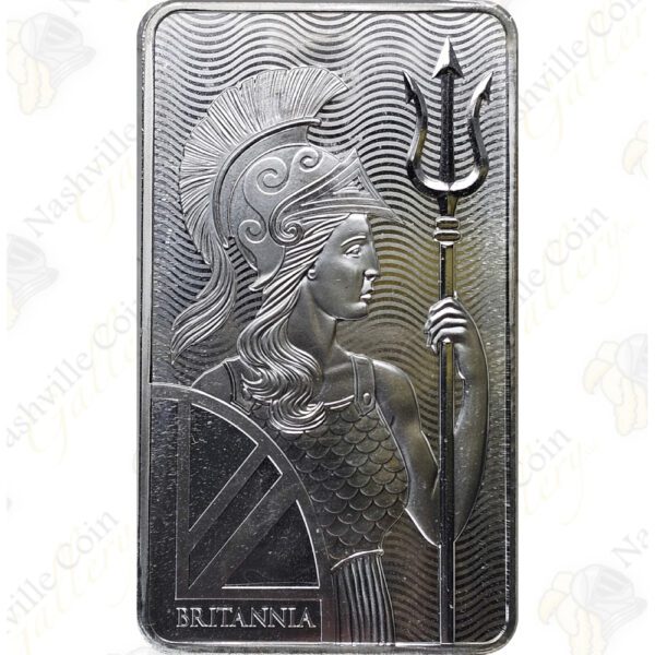 The Royal Mint 10 oz .999 fine silver Britannia bar