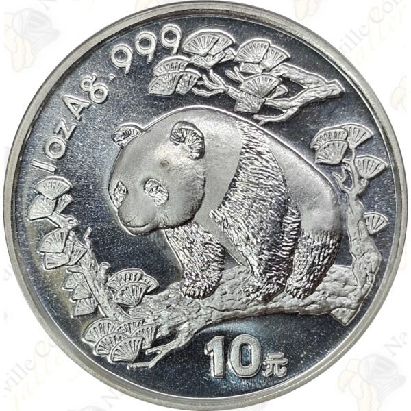 1997 China 1 oz .999 fine silver Panda (Small Date)