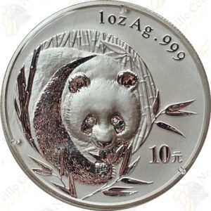 2003 China 1 oz .999 fine silver Panda (Frosted Bamboo)