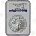 2014-W Burnished American Silver Eagle -- NGC MS70 Early Releases