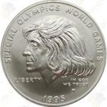 1995 Special Olympics World Games Uncirculated Silver Dollar