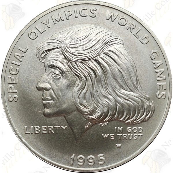 1995 Special Olympics World Games Uncirculated Silver Dollar