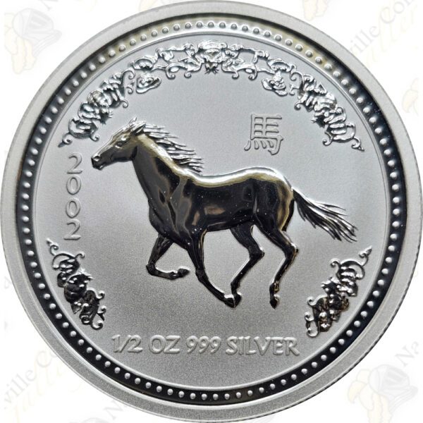 2002 Australia Lunar Series 1 1/2 oz .999 fine silver Year of the Horse