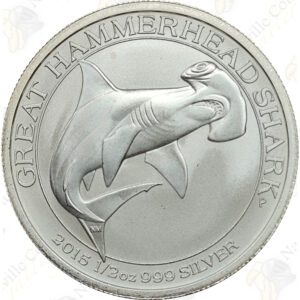 2015 Australia 1/2 oz .999 fine silver Hammerhead Shark