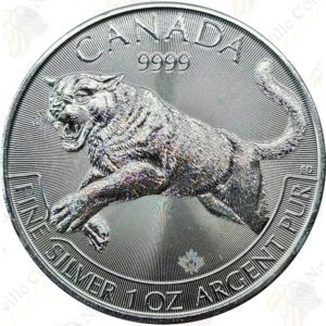 2016 Canada 1 oz. .9999 Fine Silver Cougar -- BU