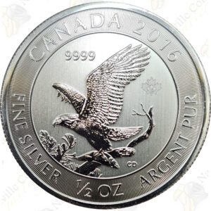 2016 Canada 1/2 oz .9999 fine silver Bald Eagle