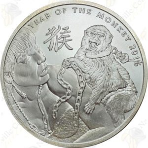 2016 Silver Shield (by Golden State Mint) 1 oz .999 fine silver "Year of the Monkey"