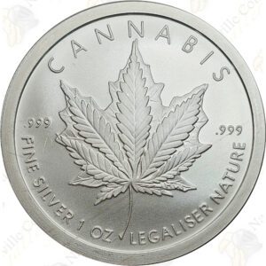 2020 Silver Shield (by Golden State Mint) 1 oz .999 fine silver "Cannabis"