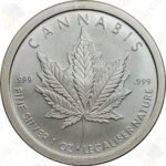 2021 Silver Shield (by Golden State Mint) 1 oz .999 fine silver "Cannabis"