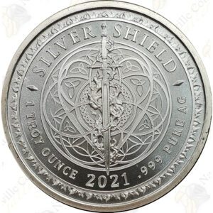 2021 Silver Shield (by Golden State Mint) 1 oz .999 fine silver "Cannabis"