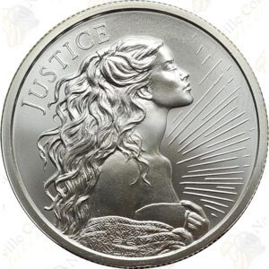 2021 Silver Shield (by Golden State Mint) 1 oz .999 fine silver "Justice"