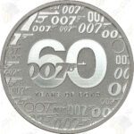 2022 Tuvalu 1 oz .9999 fine silver 60 years of James Bond / 007