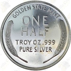 Golden State Mint Flowing Hair 1/2 oz .999 fine silver round