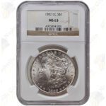 1882-CC Morgan Silver Dollar, NGC MS63