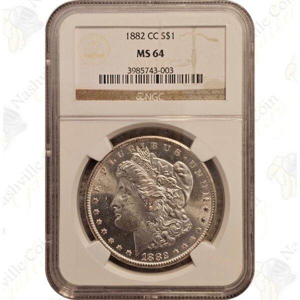 1882-CC Morgan Silver Dollar -- NGC MS64