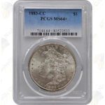 1883-CC Morgan Silver Dollar, PCGS MS64+