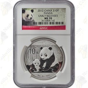 2012 China 1 oz .999 fine silver Panda -- NGC MS70 Early / First Releases