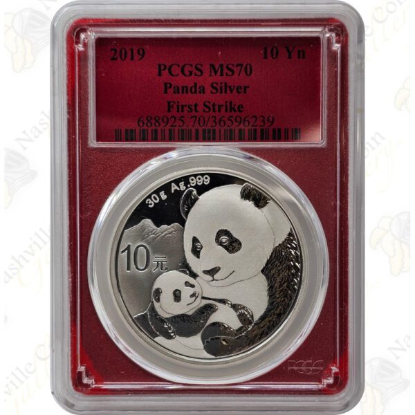 2019 China 30g .999 fine silver Panda - PCGS MS70 First Strike