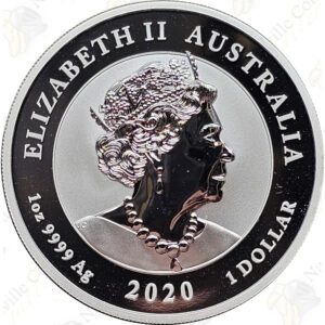 2020 Australia 1 oz .9999 fine silver Bull and Bear