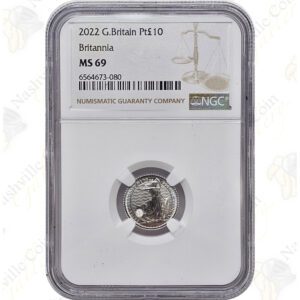 2022 Great Britain 1/10 oz Platinum Britannia - NGC MS69