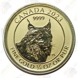 2023 Canada 1/4 oz .9999 fine gold Reverse Proof Lynx