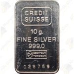 Credit Suisse 10 gram .999 fine silver bar