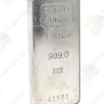 Credit Suisse 1 kilo .999 fine silver bar