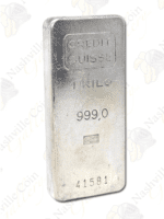 Credit Suisse 1 kilo .999 fine silver bar