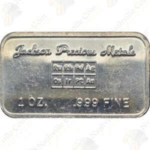 Jackson Precious Metals 1 oz .999 fine silver bar