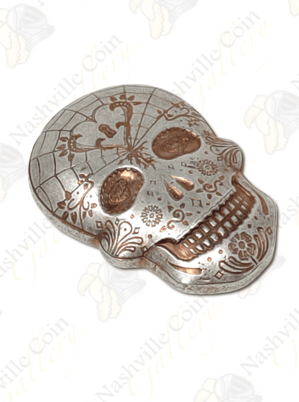 Monarch Precious Metals 10 oz .999 fine silver "Skull" bar