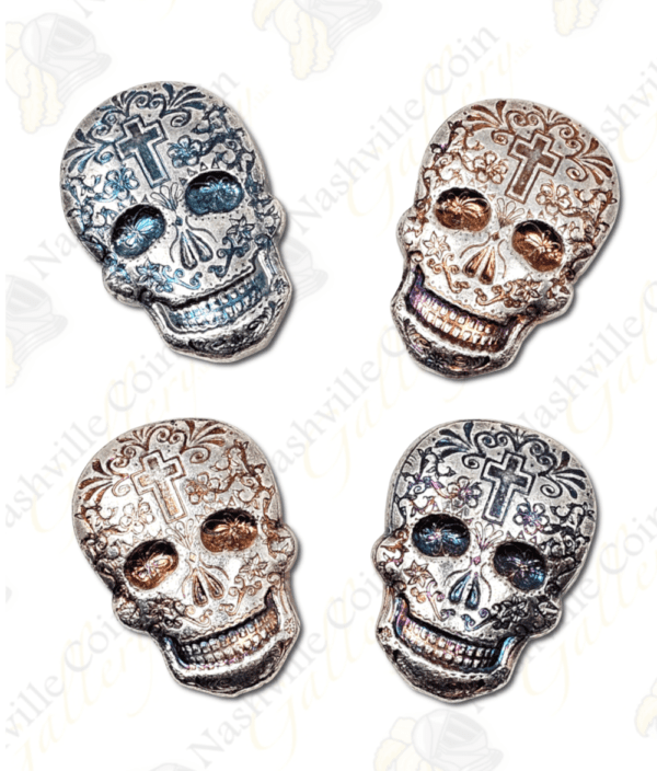 Monarch Precious Metals 2 oz .999 fine silver "Skull" bar