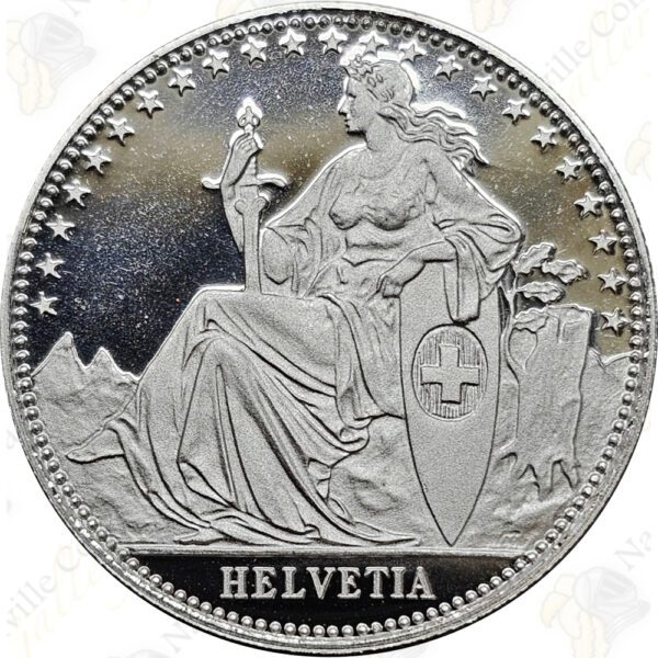 1987 Switzerland (Argor-Heraeus) 1/10 oz Platinum Helvetia / Matterhorn