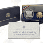 1987 U.S. Constitution 2-pc Commemorative Proof Gold and Silver Set