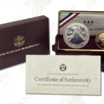 1988 Olympic 2-pc Commemorative Proof Gold and Silver Set