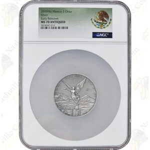 2019 Mexico 2-oz silver Libertad (Antiqued) - NGC MS70 Early Releases