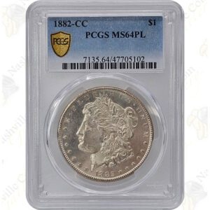 1882-CC Morgan Silver Dollar, PCGS MS64PL